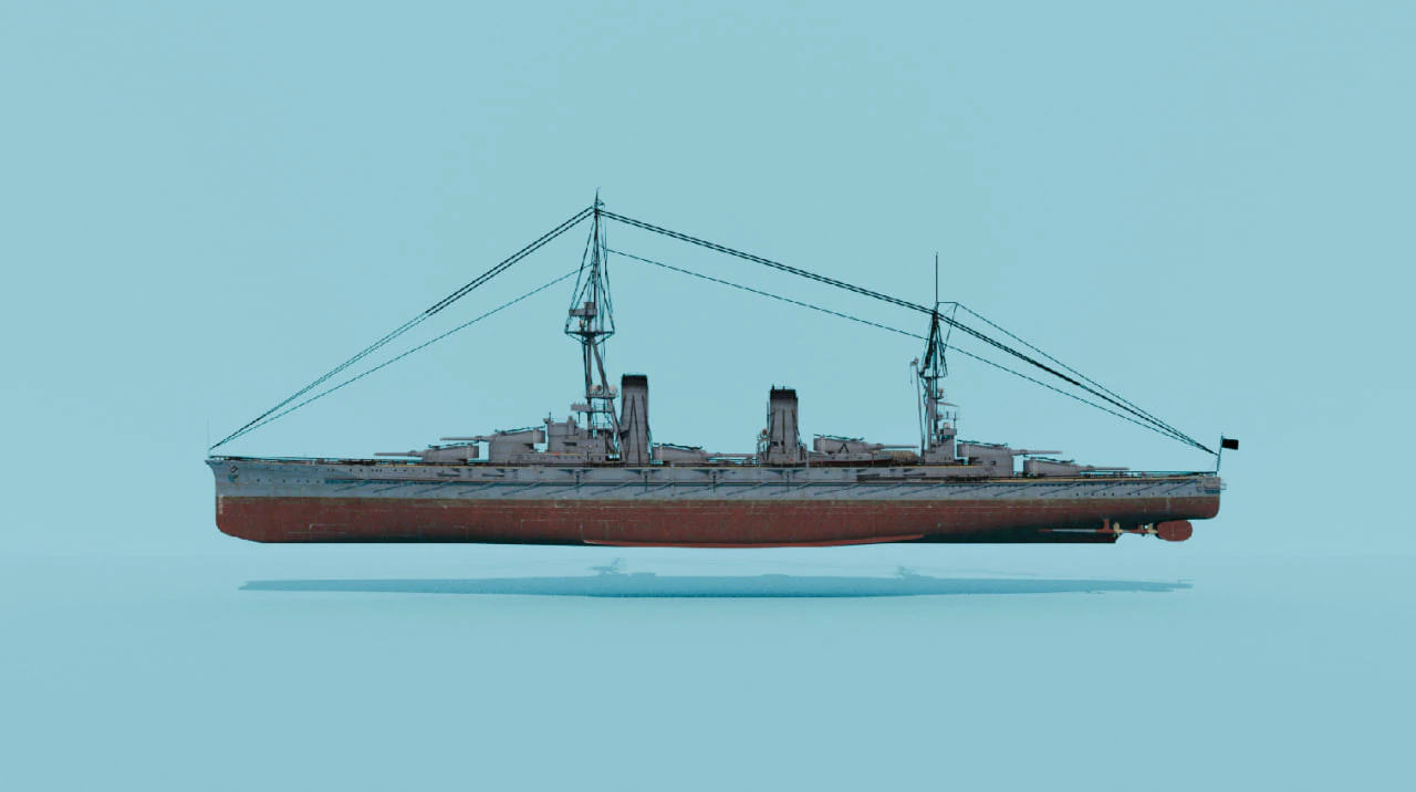 IJN Yamashiro 3D Model .c4d .max .obj .3ds .fbx .stl .blend 
