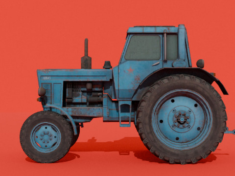 Traktor B-80 3D Модель