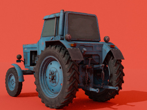 Traktor B-80 3D 模型