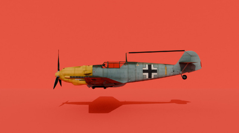 Bf 109 E-3 3D Model .c4d .max .obj .3ds .fbx .stl .blend