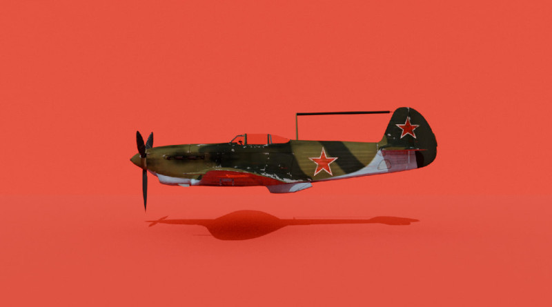 Yak-1B 3D Модель .c4d .max .obj .3ds .fbx .stl .blend