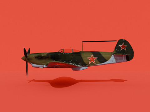 Yak-1B Modello 3D