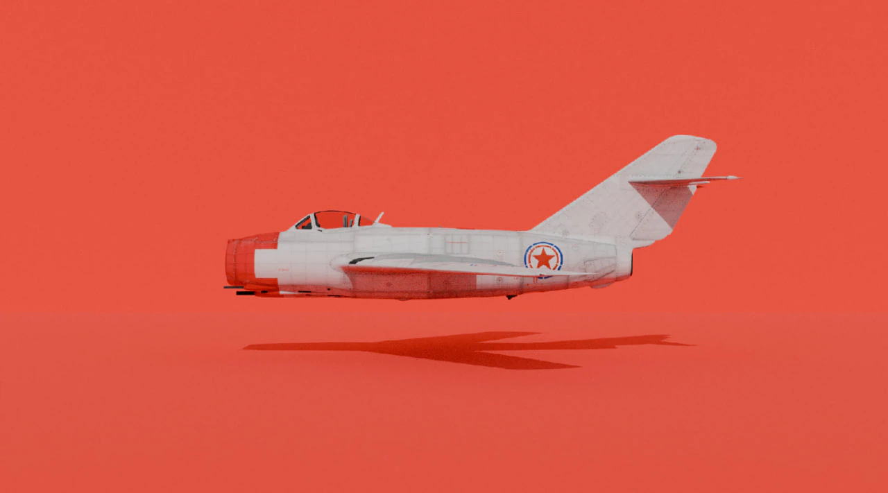MiG-15 3D Model .c4d .max .obj .3ds .fbx .stl .blend 