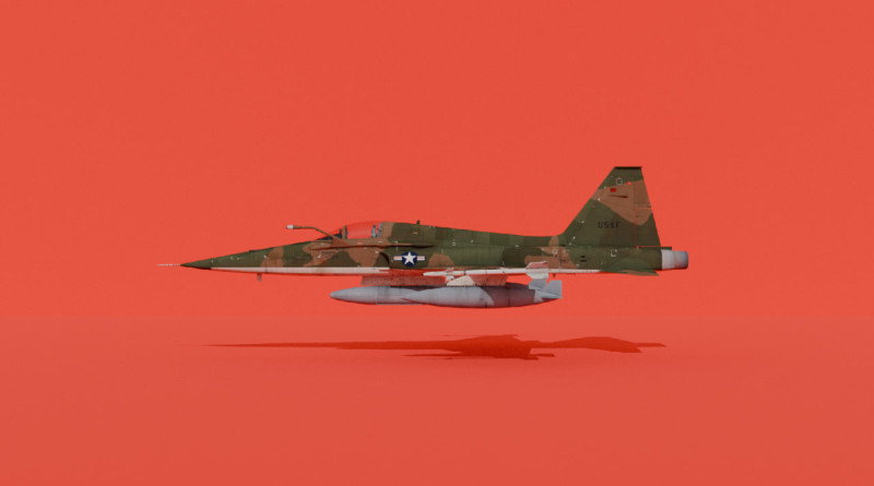 F-5C 3D Модель .c4d .max .obj .3ds .fbx .stl .blend