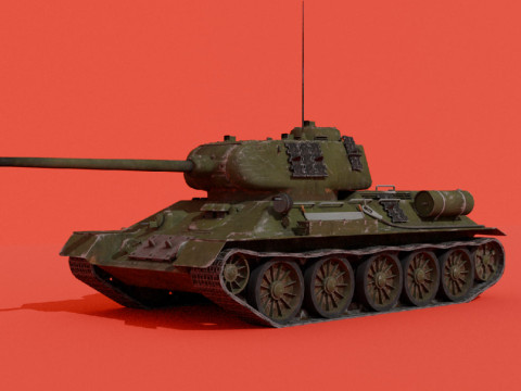 T-34-85 Modelo 3D