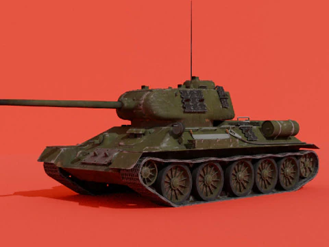 T-34-85 3D Model