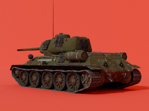 T-34-85 Modelo 3D