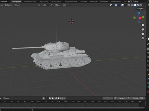 T-34-85 3D Model