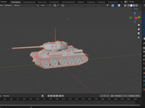 T-34-85 3D Model