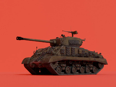 M4A3 Sherman 3D Model