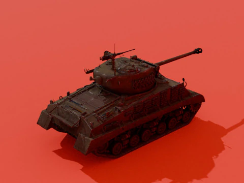 M4A3 Sherman 3D Model
