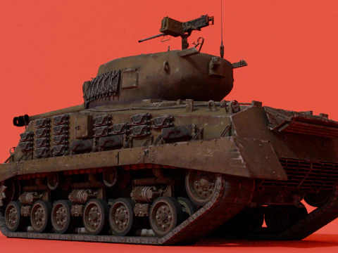 M4A3 Sherman 3D Model