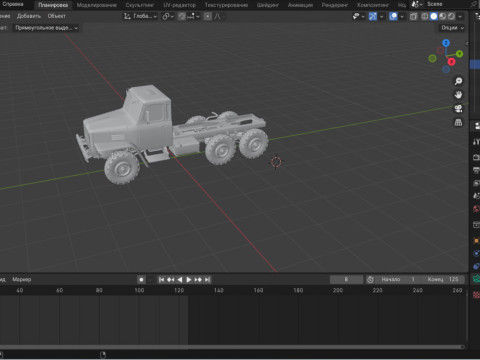 C-EQ2081 Military Truck 3D Модель