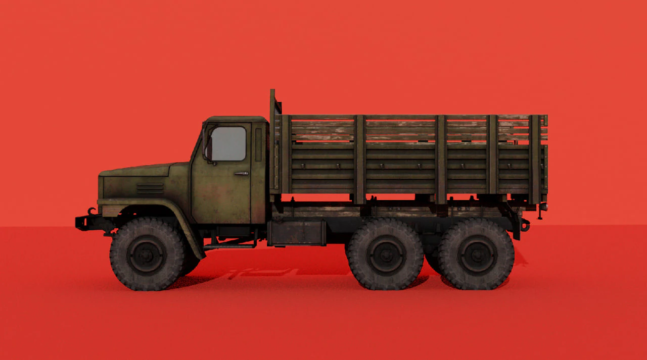 C-EQ2081 Military Truck 3D Model .c4d .max .obj .3ds .fbx .stl .blend 