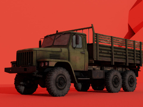 C-EQ2081 Military Truck Modello 3D