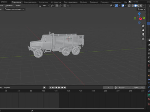 C-EQ2081 Military Truck Modello 3D