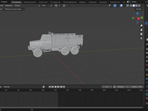 C-EQ2081 Military Truck 3D Model