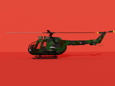 MBB BO 105 CB-2 Helicopter 3D मॉडल