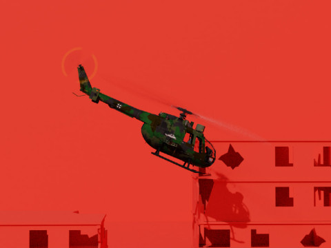 MBB BO 105 CB-2 Helicopter 3D मॉडल