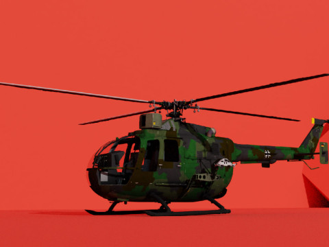MBB BO 105 CB-2 Helicopter 3D मॉडल
