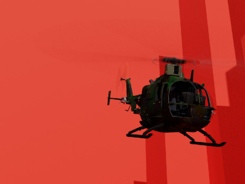 MBB BO 105 CB-2 Helicopter 3D मॉडल