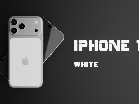 Iphone 17 pro max white 3D Model