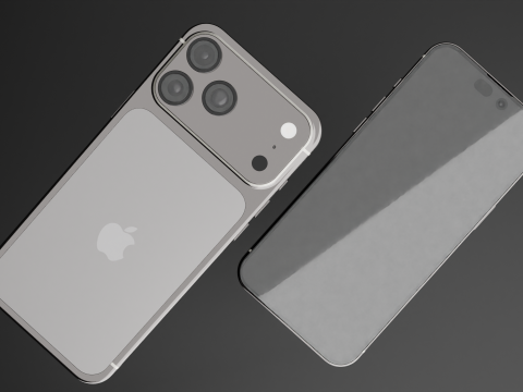 Iphone 17 pro max white 3D मॉडल