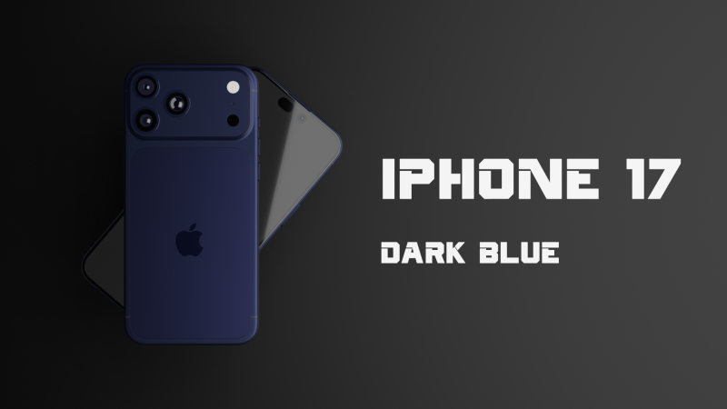 Iphone 17 pro max dark blue 3Dモデル .c4d .max .obj .3ds .fbx .stl .blend