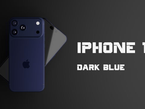 Iphone 17 pro max dark blue 3D Model