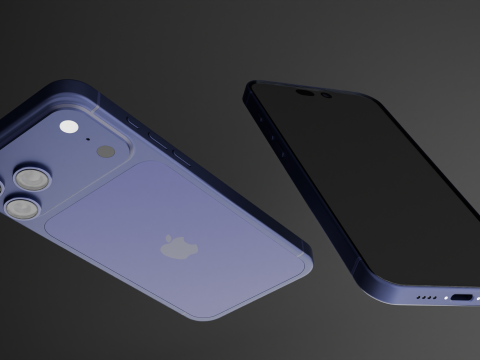 Iphone 17 pro max dark blue 3Dモデル