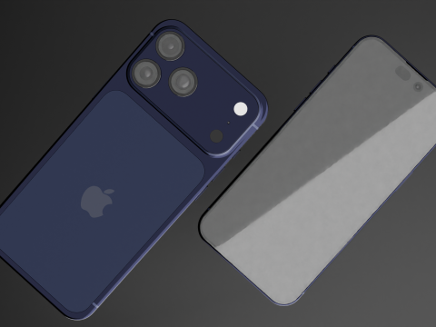 Iphone 17 pro max dark blue 3Dモデル