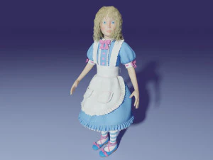 Toon Girl Alice 3D Model