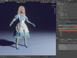 Toon Girl Alice 3D Model