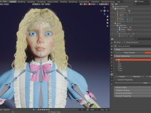Toon Girl Alice 3D Model