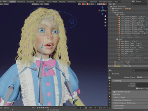 Toon Girl Alice 3D Model