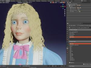 Toon Girl Alice 3D Model