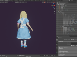 Toon Girl Alice 3D Model