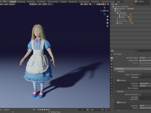 Toon Girl Alice 3D Model