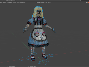 Toon Girl Alice 3D Model