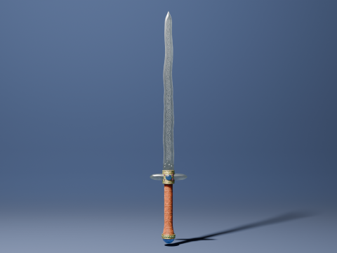 Crystal Long Sword 3D Model