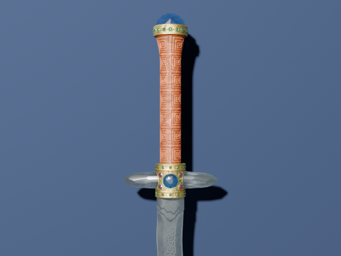 Crystal Long Sword 3D Model