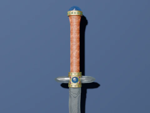 クリスタルロングソード 3Dモデル