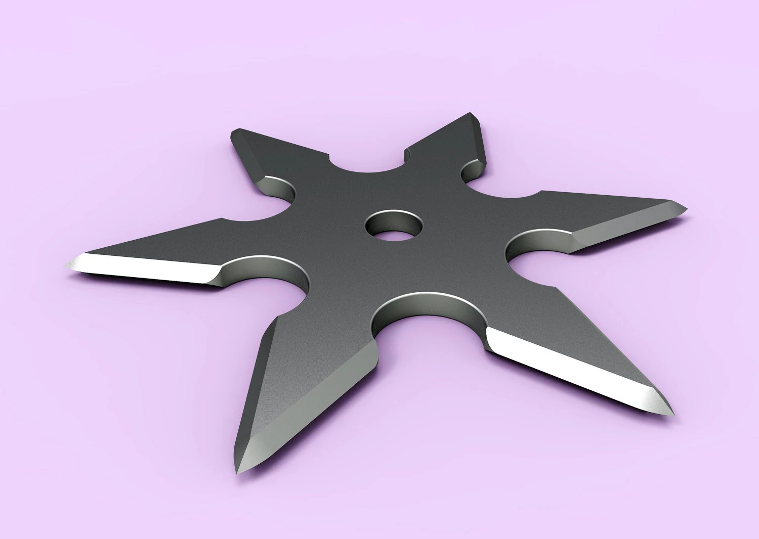 Shuriken in the form of a six-pointed star 3D print model 3D Print Model .c4d .max .obj .3ds .fbx .stl .blend 