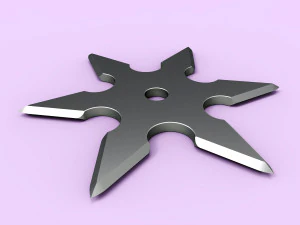 Mod&egrave;le d'impression 3D Shuriken en forme d'&eacute;toile &agrave; six branches Modèles 3D en vedette