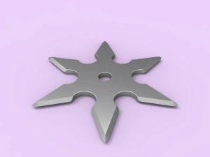 Shuriken in the form of a six-pointed star 3D print model 3D Print Model