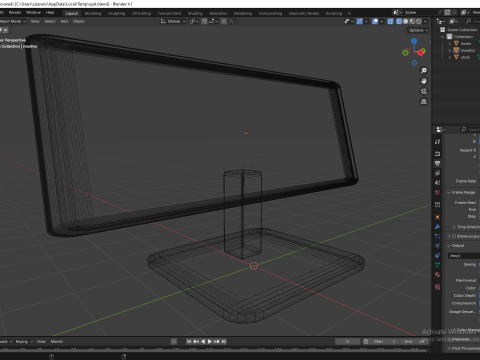 LowPмонітор 3D Модель