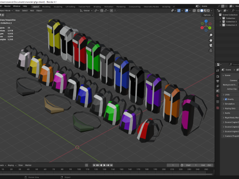 Back Pack assets 3D Model