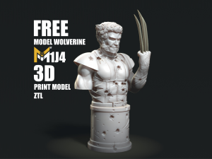 Wolverine Bust 3D print stl 3D Print Model