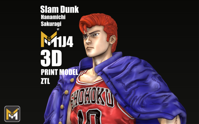 Hanamichi Sakuragi Statue Print Stl 3D Print Model .c4d .max .obj .3ds .fbx .stl .blend 
