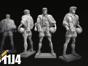 Hanamichi Sakuragi Statue Print Stl 3D Print Model